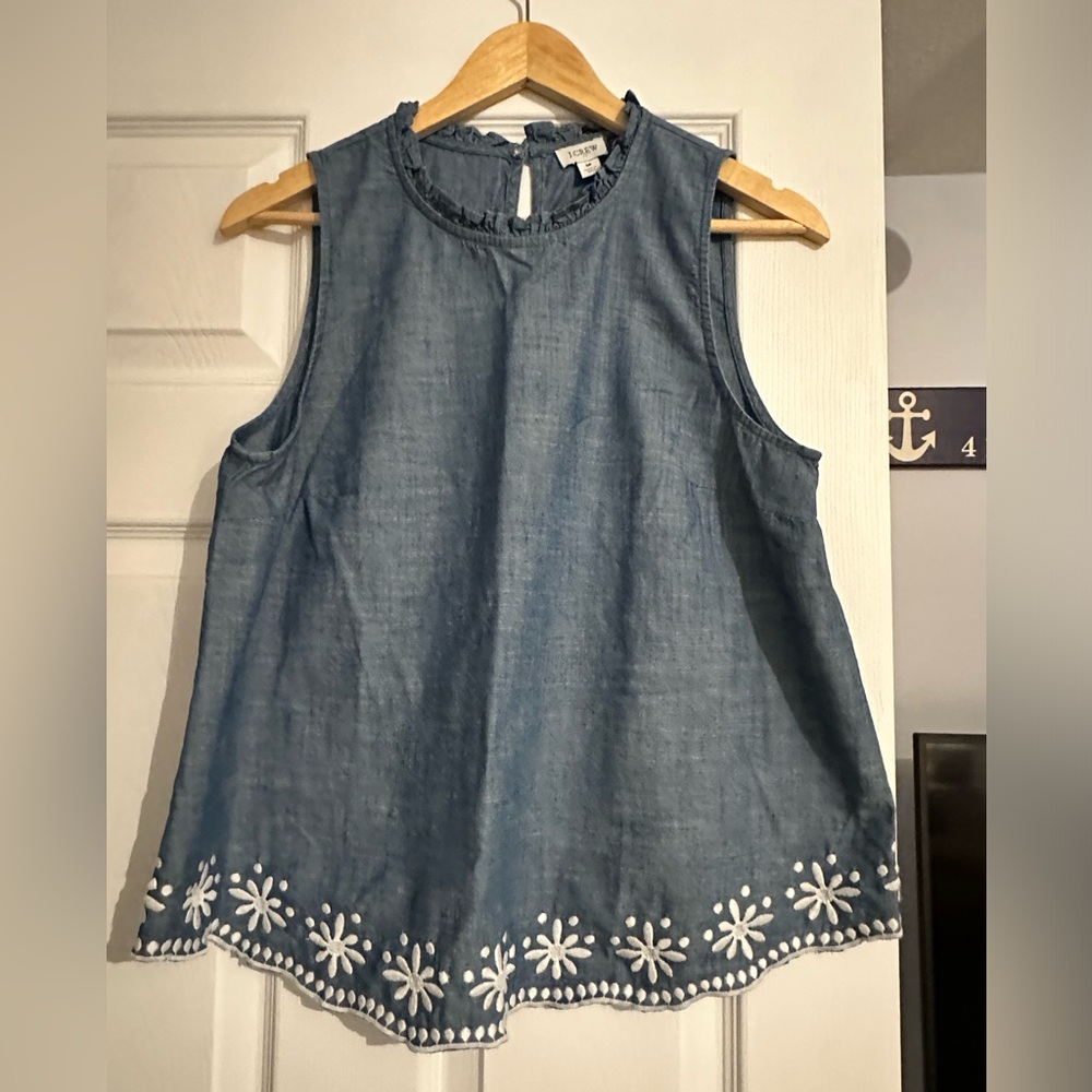 J. Crew Factory Chambray Sleeveless top.
